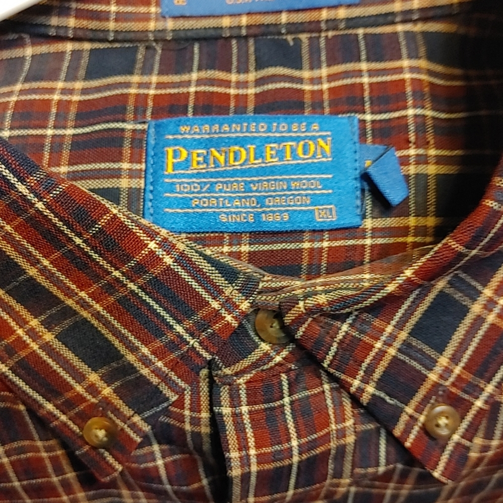 Pendleton Button Down Long Sleeve Wool Blend Shirt - image 8